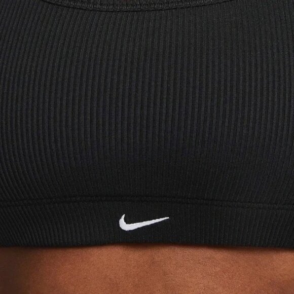 2-Nike NWOT Alate All U Light-Support Lightly Lined RibbedSports Bra Black NWOT - Picture 2 of 7